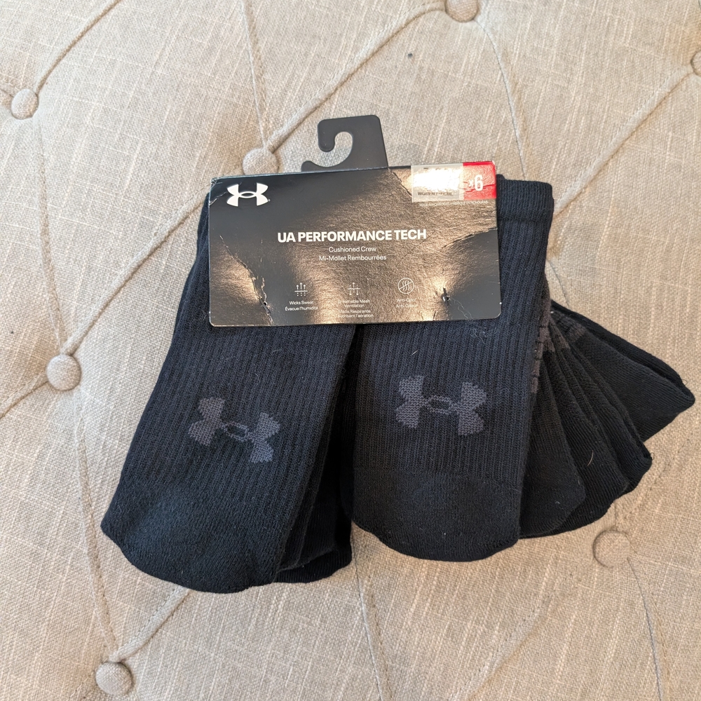 Under Armour Black Performance Tech Socks
